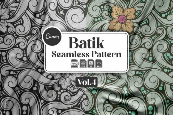 Abstrak Batik Seamless Pattern V4