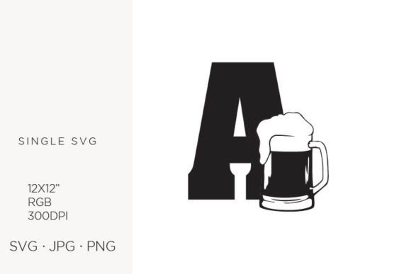 Big Glass of Beer, Letter A Icons & Graphics