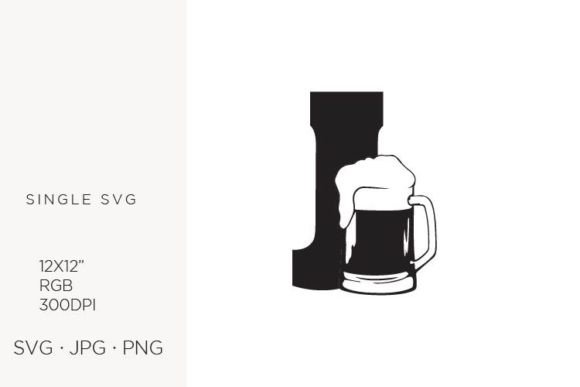 Big Glass of Beer, Letter J Icons & Graphics