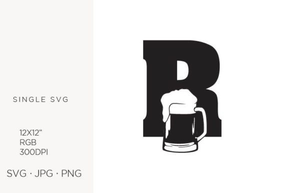 Big Glass of Beer, Letter R Icons & Graphics