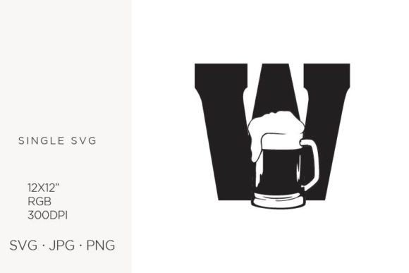 Big Glass of Beer, Letter W Graphics & Icons