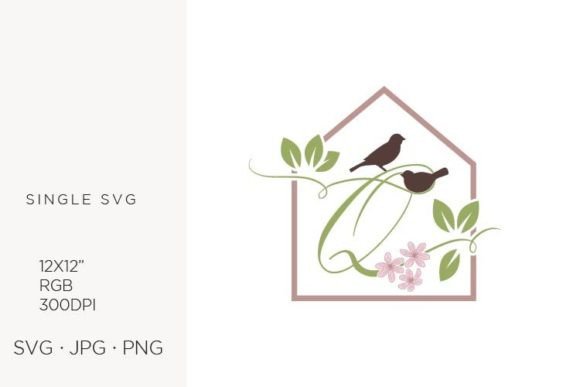 Birds Floral House, Letter Q Graphics & Icons