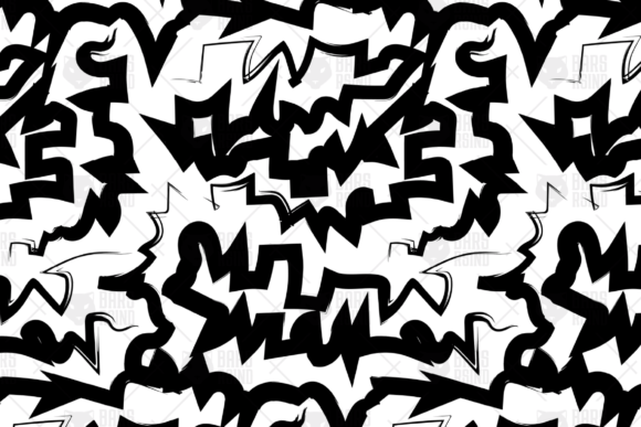 Black Scribbles Grunge Seamless Pattern: Graphics & Patterns for Authentic Branding