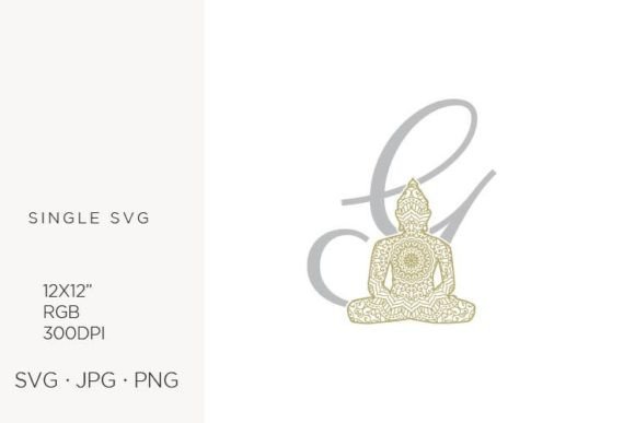 Golden Buddha Monogram Letter G Graphics & Icons