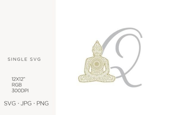 Golden Buddha Monogram Letter Q