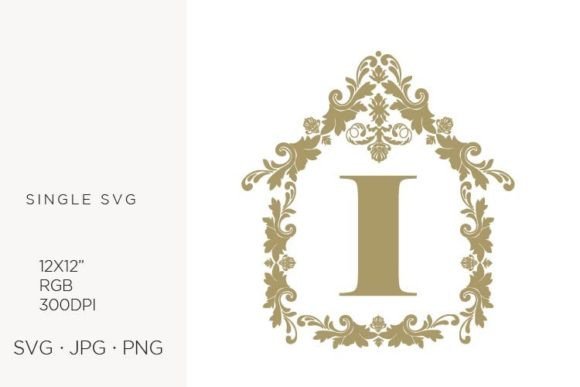 House Like Ornamental Emblem, Letter I — Icons & Graphics