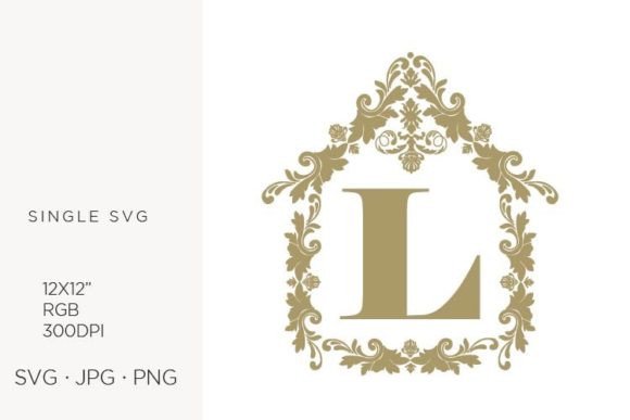 House Like Ornamental Emblem, Letter L — Icons & Graphics