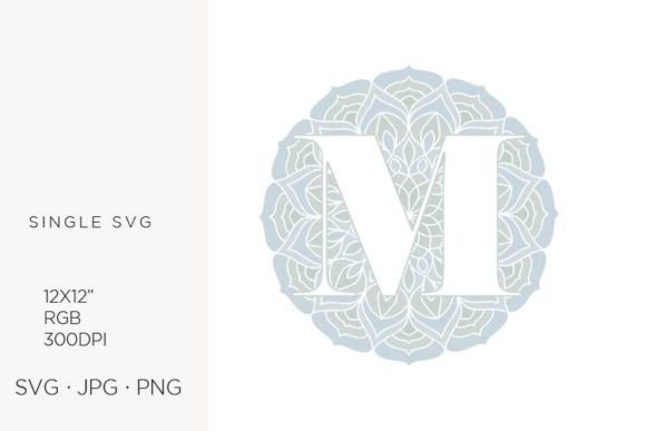 Mandala Monogram Letter M: Elegant Icons & Graphics for Branding