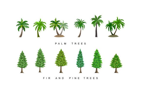 Pine, Fir, Spruce & Palm Graphics for Crafts