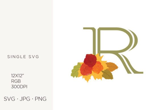 Rose Flowers As a Part of Letter R