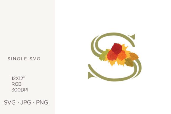Rose Flowers As a Part of Letter S