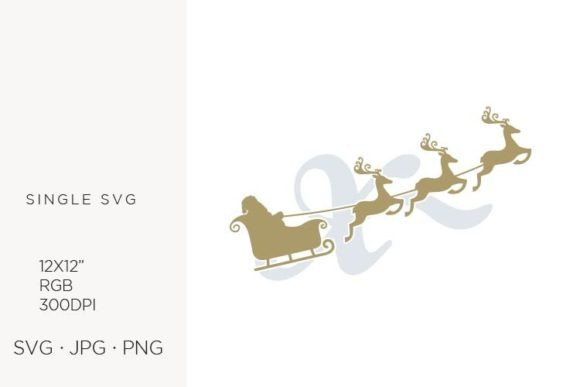 Santa Claus Sky Sledge, Letter X Graphics & Icons