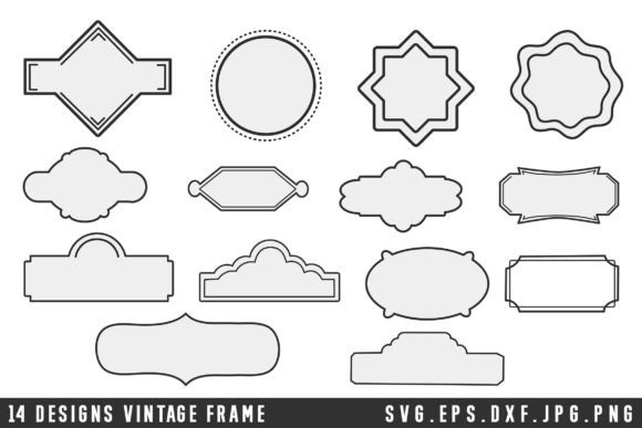 Vintage Frames SVG Bundle: Graphics for Crafts & Editorial Design